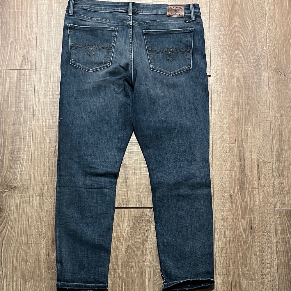 Women’s Lucky Brand Lolita Crop Dark Blue Skinny Jeans Size 12 - Picture 8 of 8